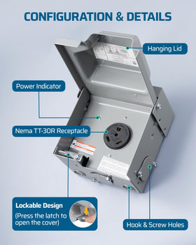 DEWENWILS lockable latch with padlock adding theft protection and security