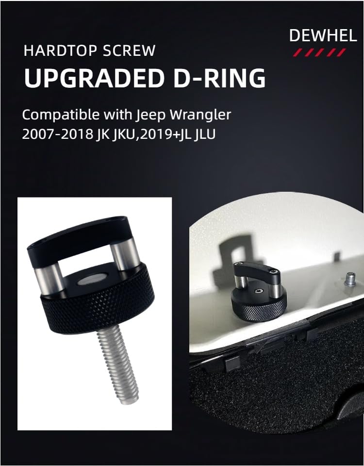 DEWHEL D-ring detail with washer for fast pull removal and secure mounting