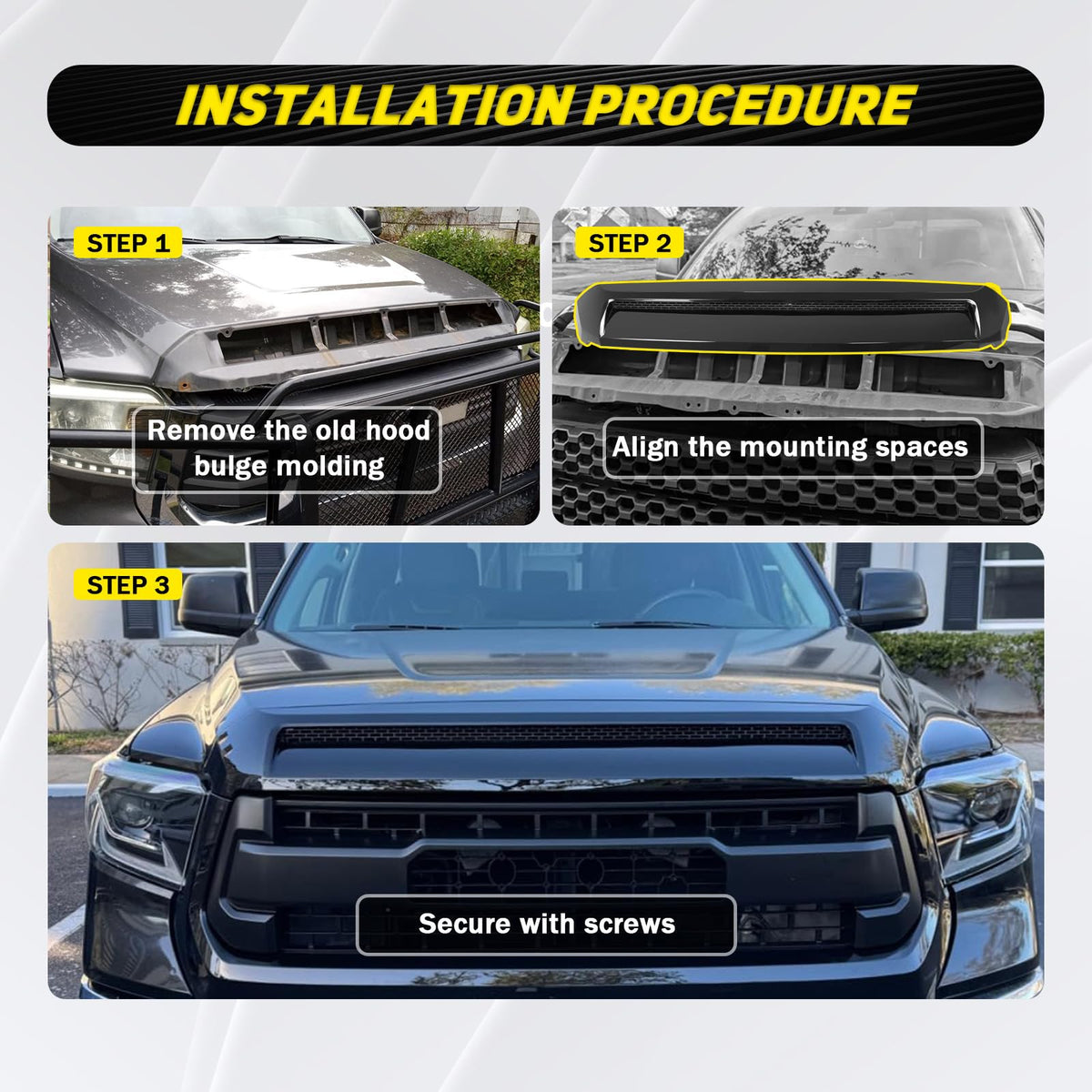 DEWHONETE packaging and hardware illustrating bolt-on installation convenience