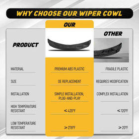 DEWHONETE cowl panel beside ruler showing exact dimensions for correct fitment
