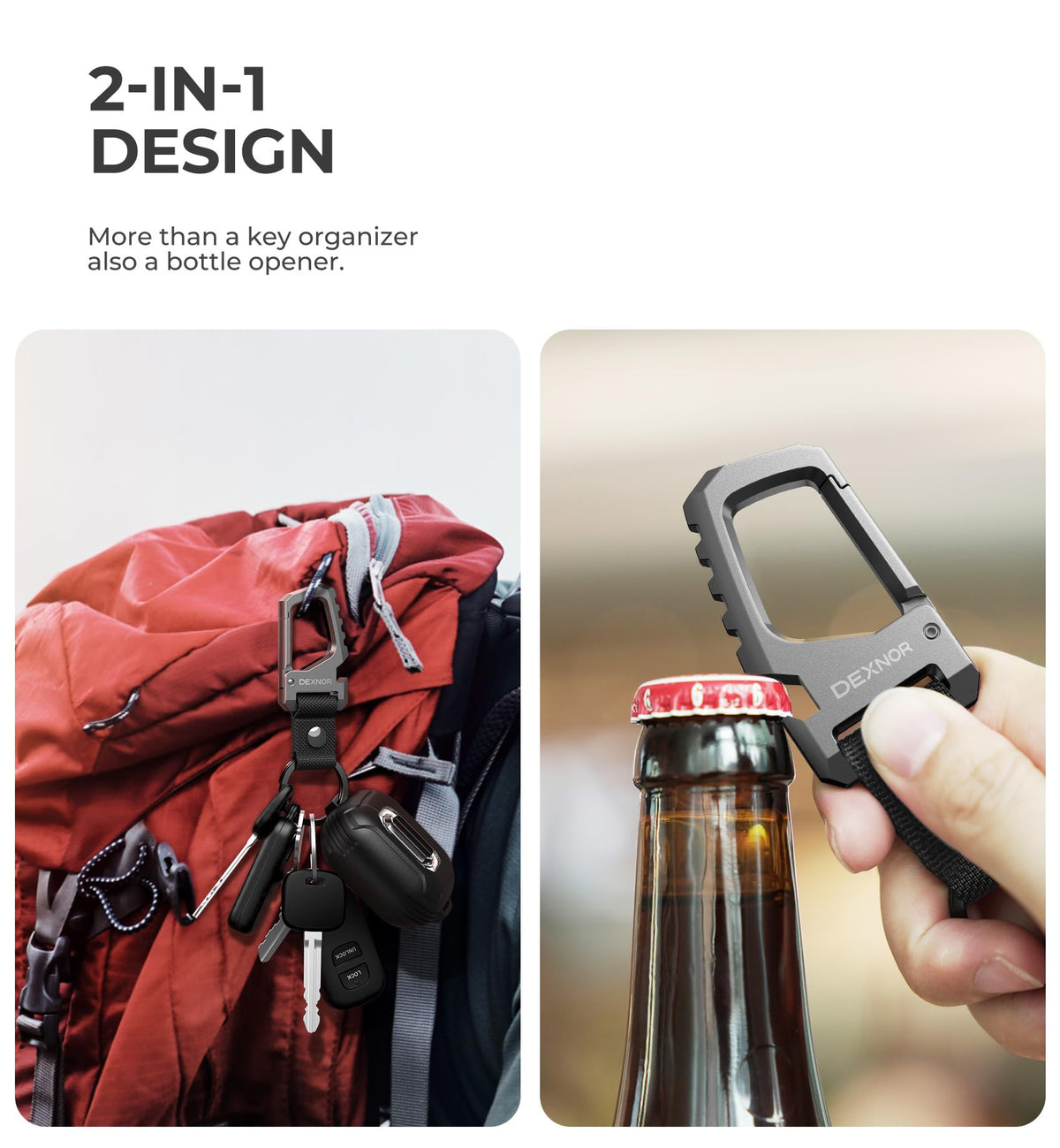 Dexnor opening a bottle quickly with ergonomic leverage benefit