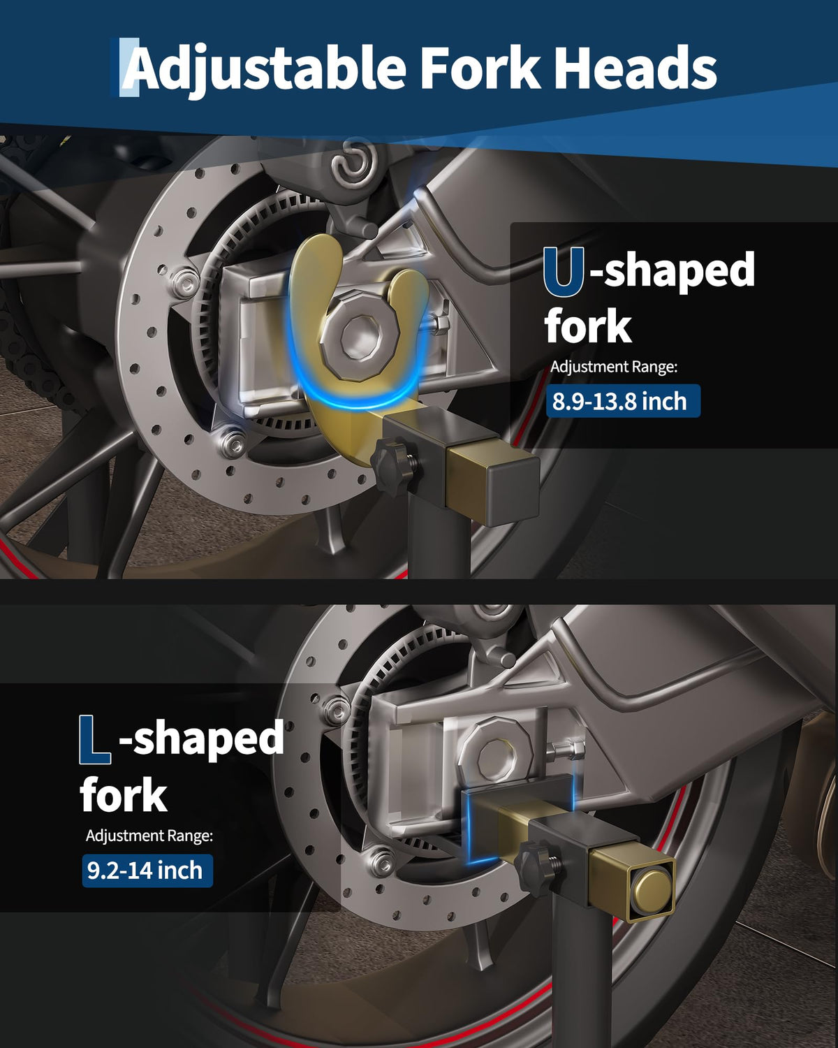 DEXSO adjustable forkhead detail illustrating versatile fit and easy tuning