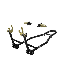 DEXSO front view of rear wheel lift showing stable base and capacity