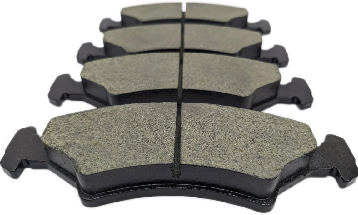 DEXTER AXLE front view of four DB-35 pads showing fit and finish benefits
