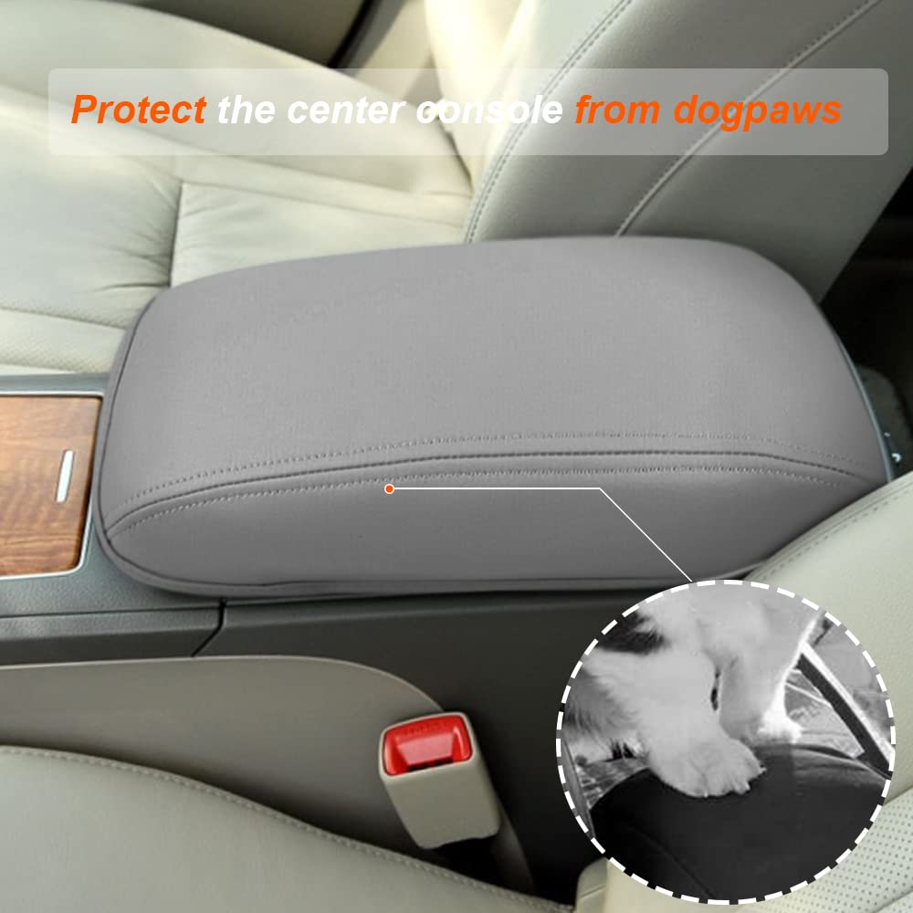 DEYTOP close-up of armrest cover stitching and PU leather for durable comfort