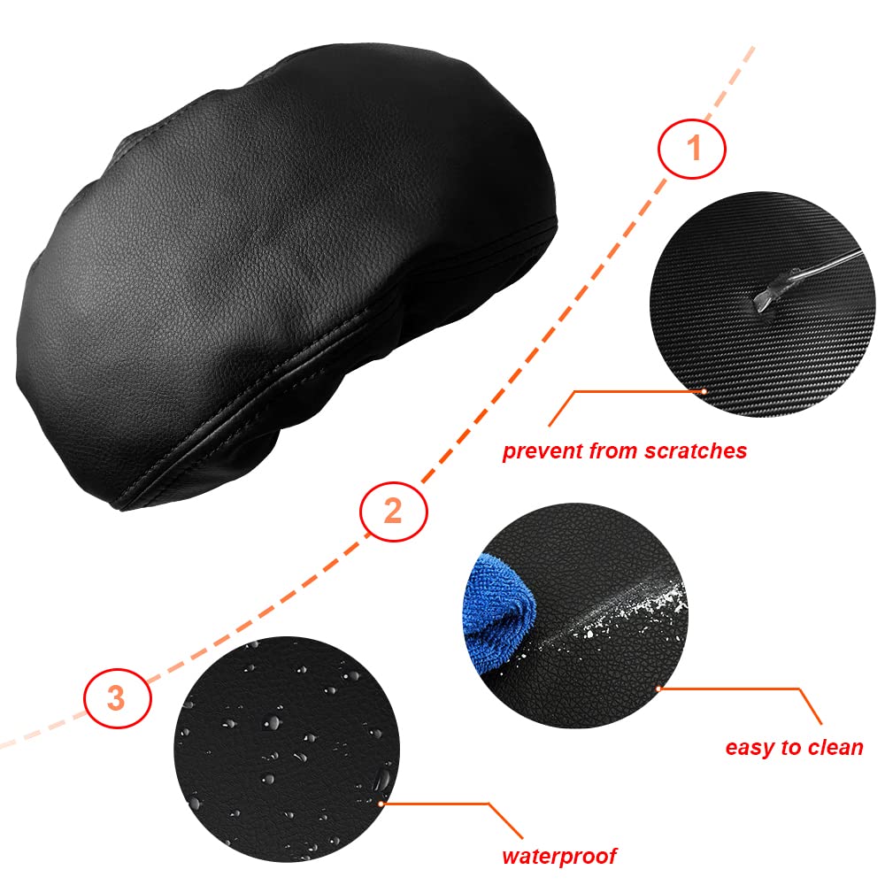 DEYTOP size comparison on armrest showing coverage and scale