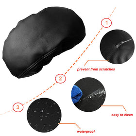 DEYTOP size comparison on armrest showing coverage and scale