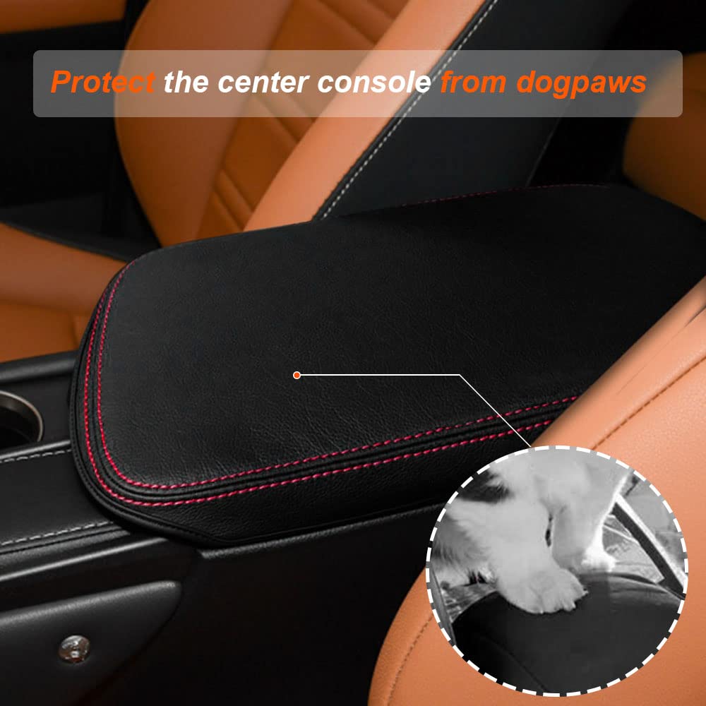 DEYTOP close-up of red stitches and seam for durable, stylish finish and comfort