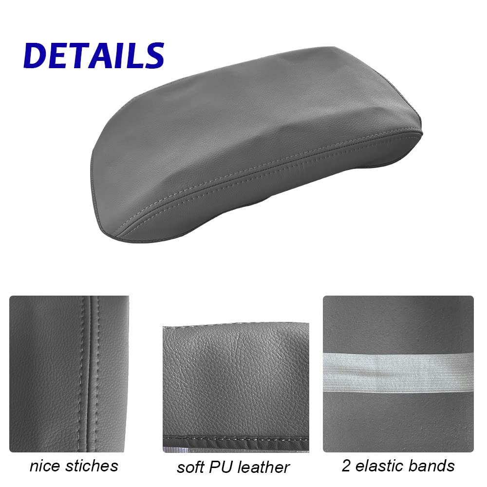 DEYTOP size comparison with hand showing scale and snug fit on armrest