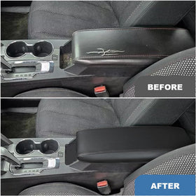 DEYTOP installed on console top demonstrating improved arm comfort