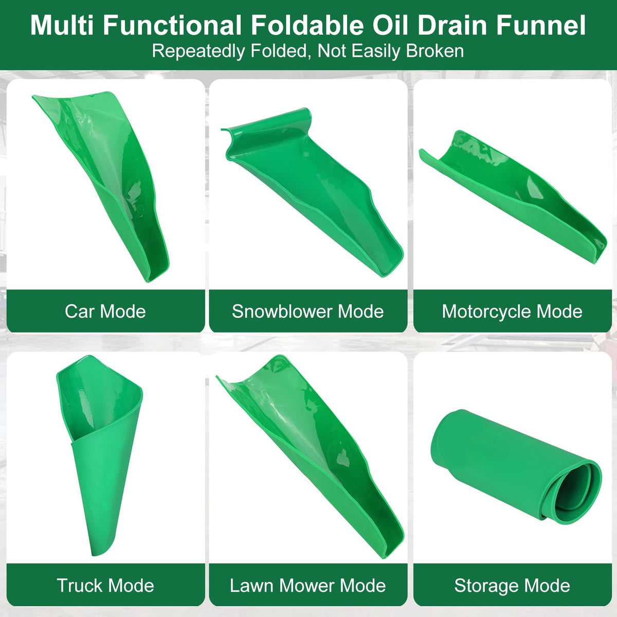 DGCGCZ funnel beside hand shows size and portability for mechanics