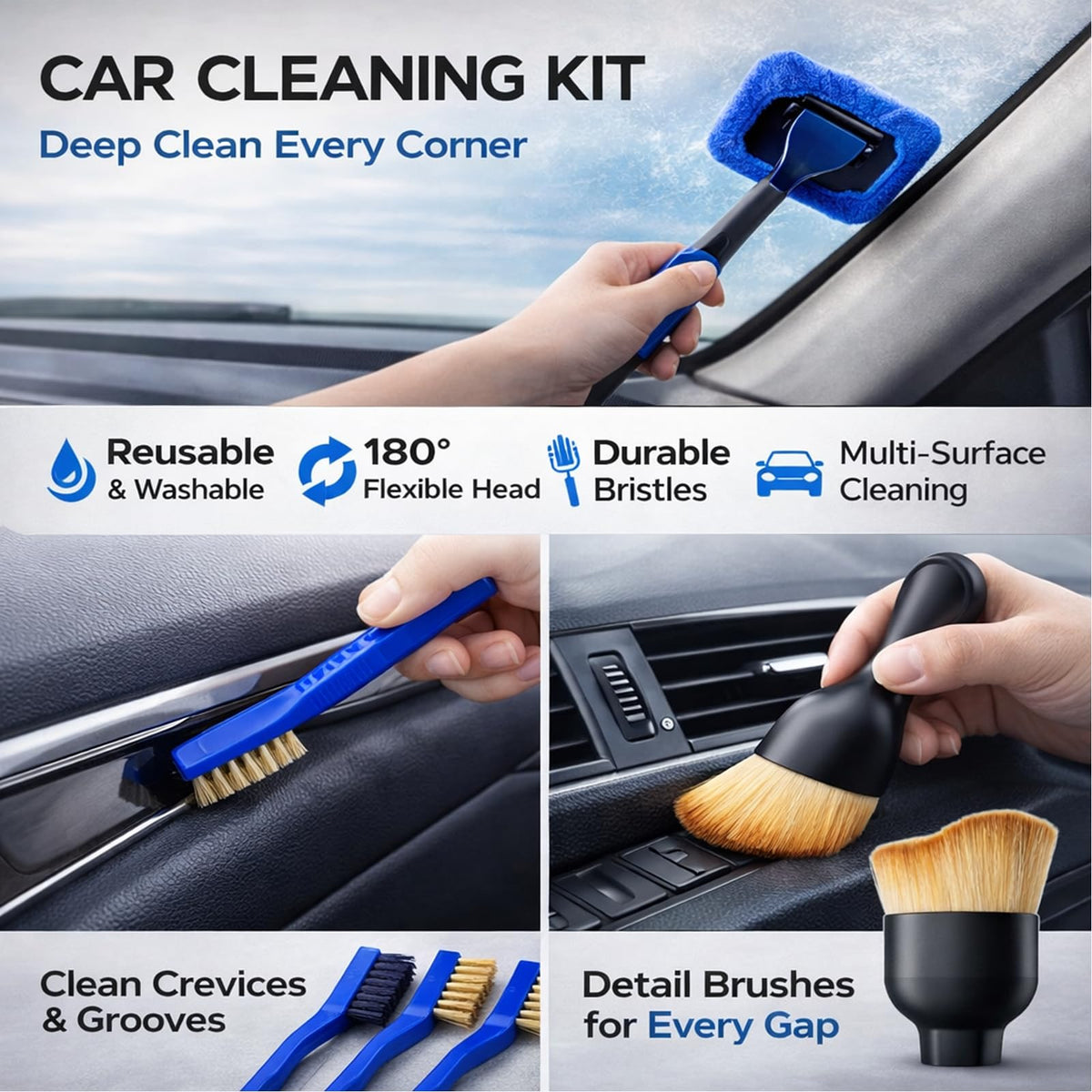 DGHEYQT cleaning gel and towel removing dust from vents and seams