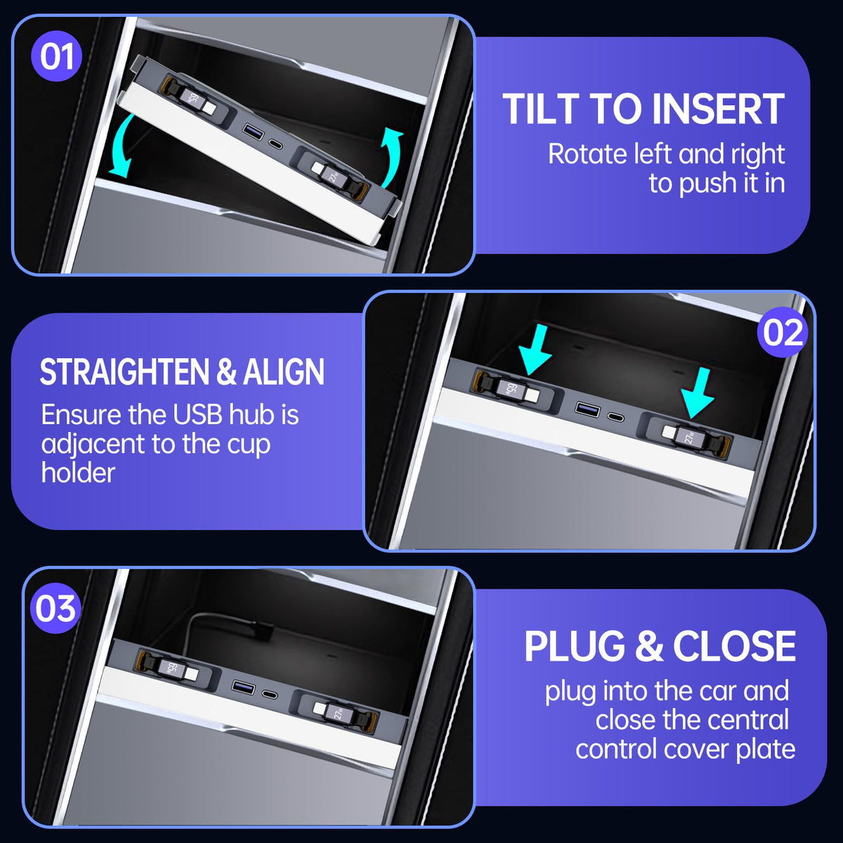 DGXWLLW hub close-up of four ports displaying wattage labels for fast charging