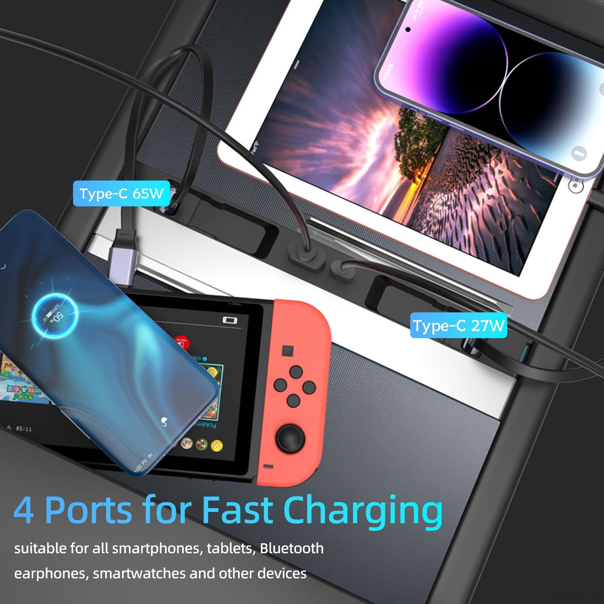 DGXWLLW lifestyle dashboard image showing powered devices and organized interior