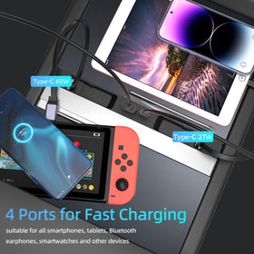 DGXWLLW lifestyle dashboard image showing powered devices and organized interior
