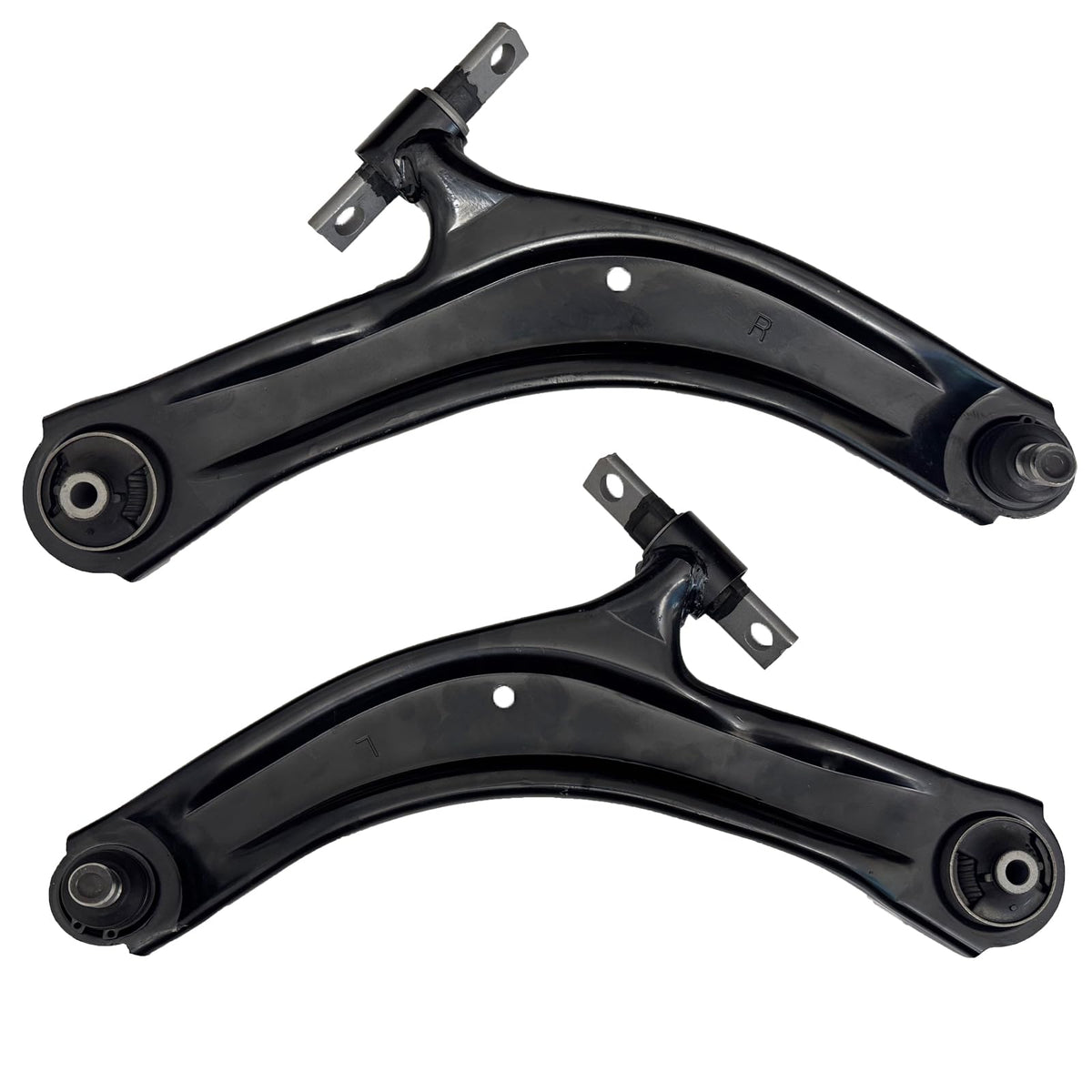 DHYRXY front lower control arm kit showing both assemblies and fit benefit