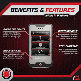 DiabloSport inTune i3 OBD-II connector detail illustrating easy plug-and-play installation