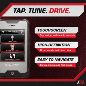 DiabloSport inTune i3 installed in truck cabin demonstrating in-vehicle tuning convenience