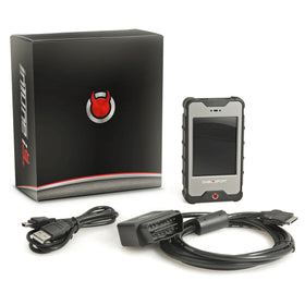 DiabloSport close-up of tuning menu emphasizing selectable performance maps and precision