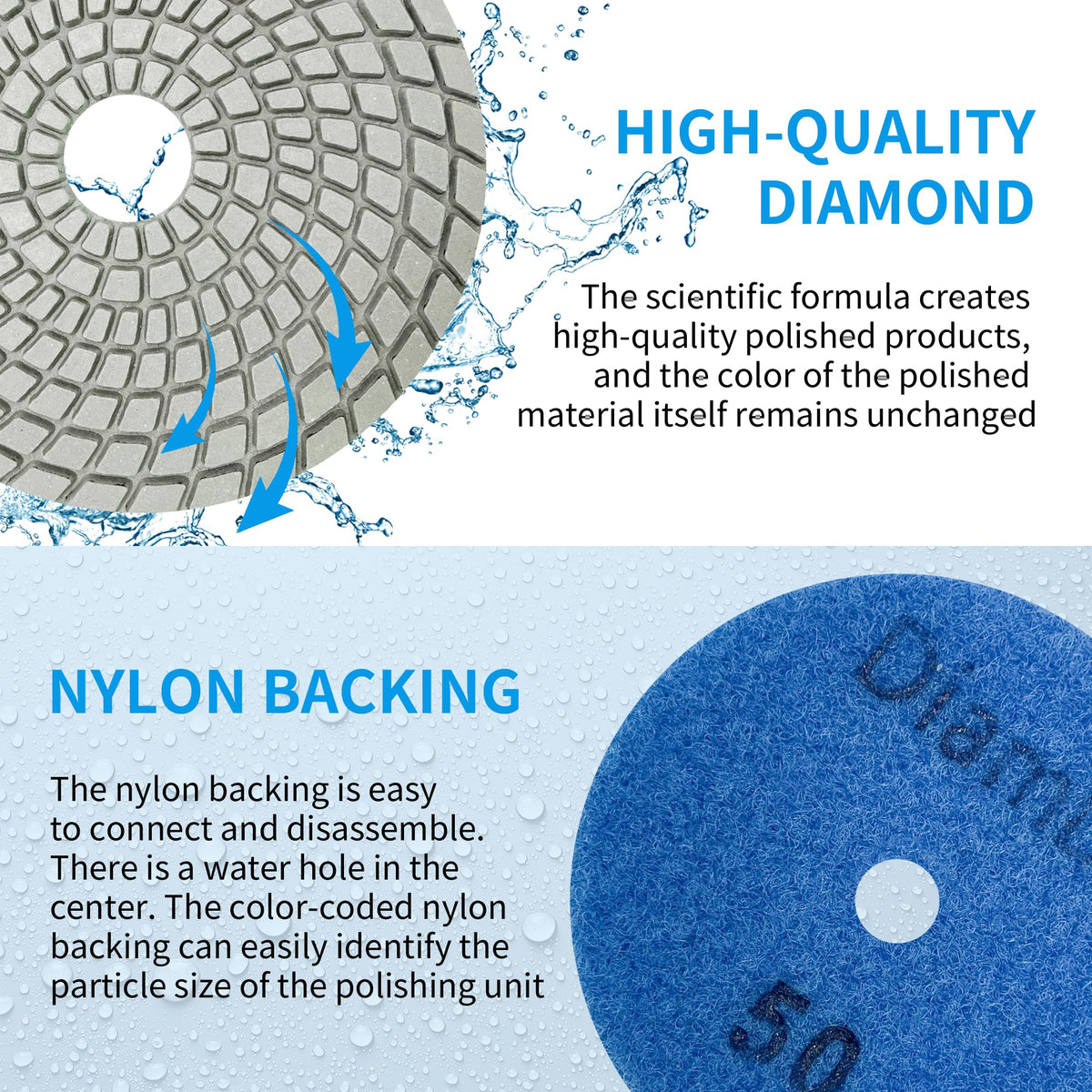 DiamDr close-up of diamond grit texture demonstrating aggressive-cutting power