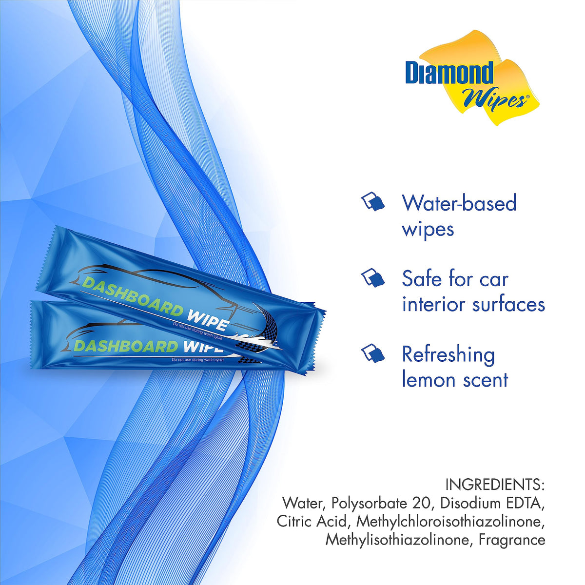 Diamond Wipes close-up texture highlighting thickness and durable clean benefit