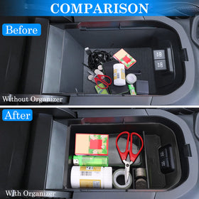 DIAMOOKY dash storage tray holding sunglasses and passes for instant access