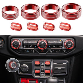 DIAMOOKY front view of metal knob covers showing package and components, improves cabin style