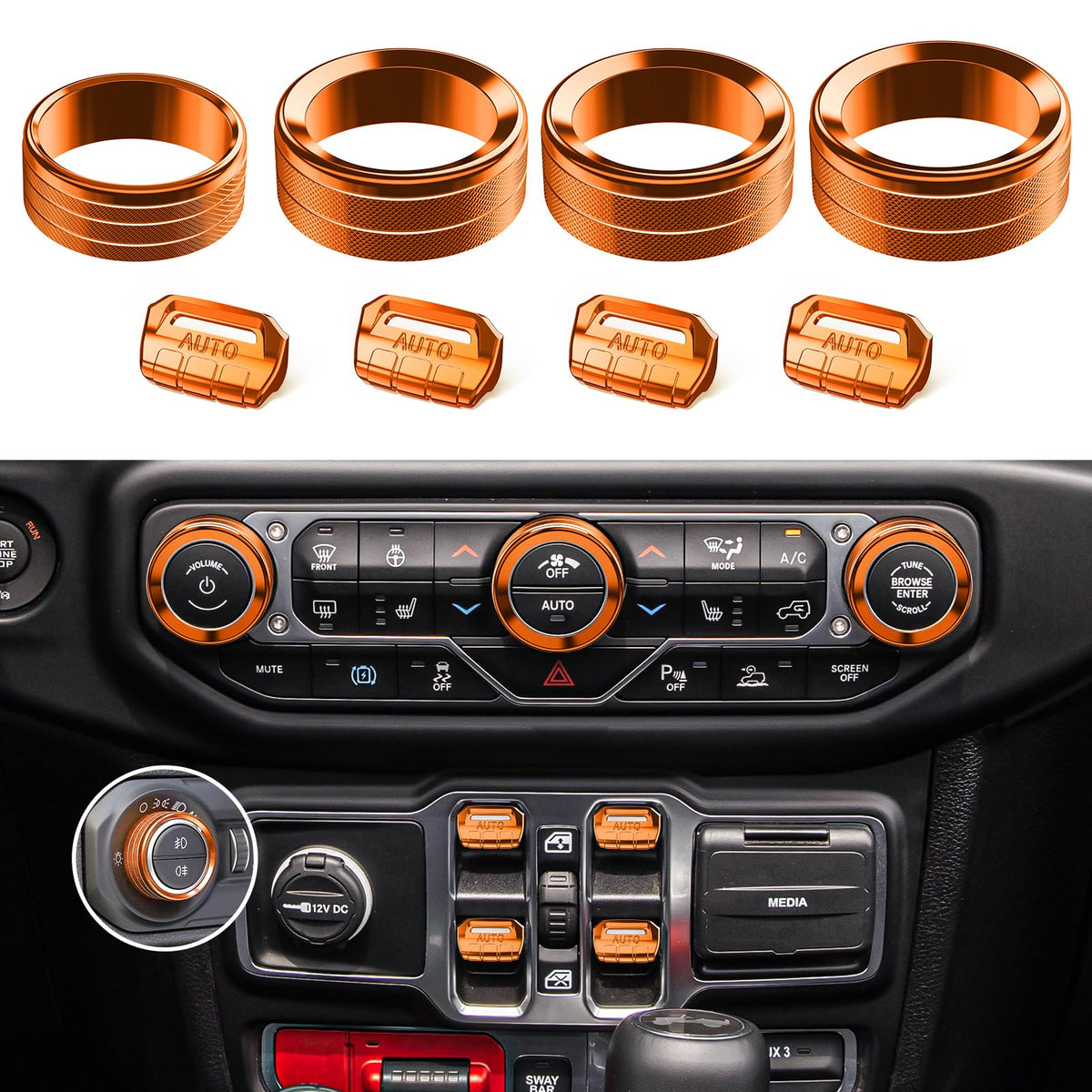 DIAMOOKY front view of packaged knob cover set showing premium finish and protection