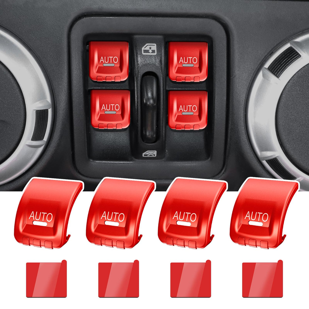 DIAMOOKY front view of four button covers showing sleek metal finish and durable design