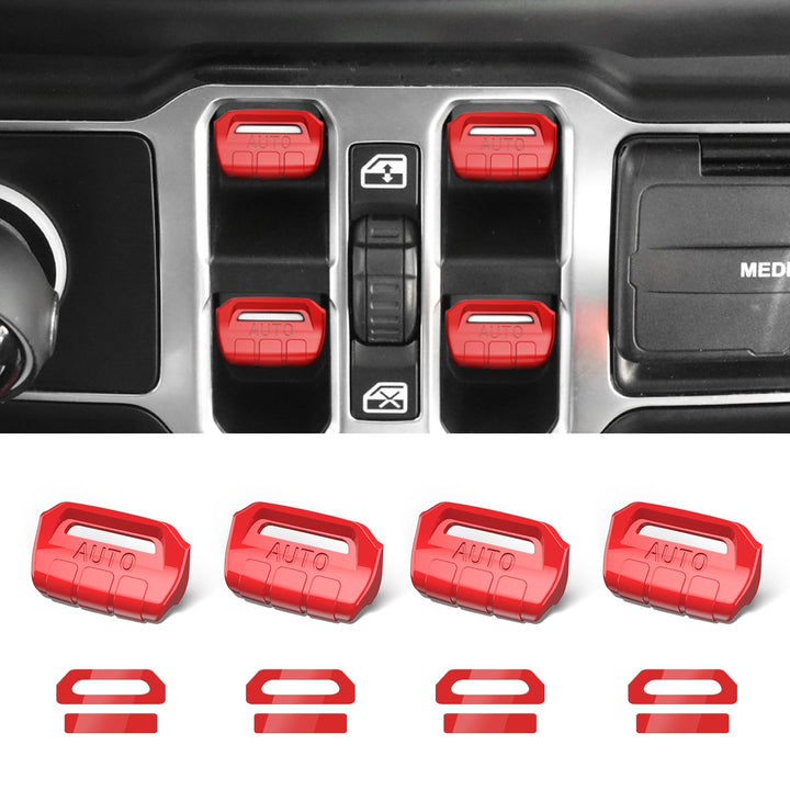 DIAMOOKY front view of window switch covers showing precise fit benefit