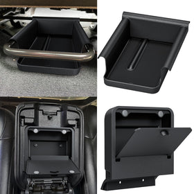 DIAMOOKY front under-seat box installed showing tidy concealed storage benefit