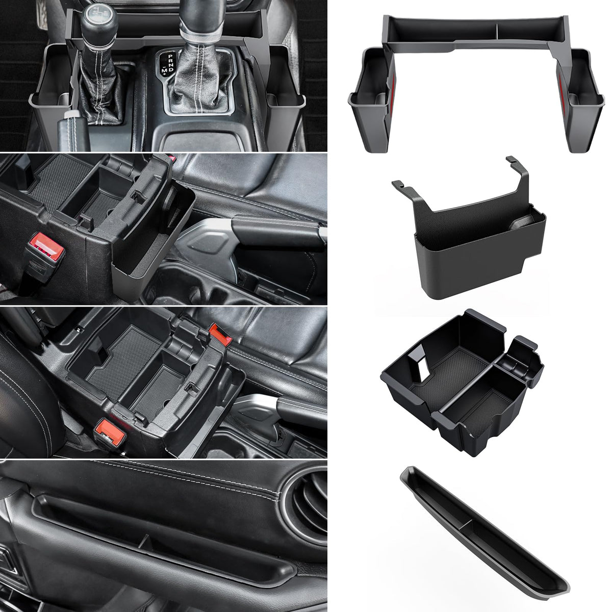 DIAMOOKY front view center console assembled showing neat storage benefit