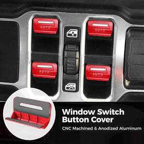 DIAMOOKY AC knob covers fitted on Gladiator JT showing easy fit and enhanced tactile feel