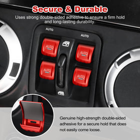 DIAMOOKY installed on a Jeep Wrangler JK center console restoring factory-like appearance