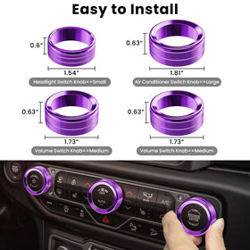 DIAMOOKY knob covers in hand for scale showing easy, no-tool install