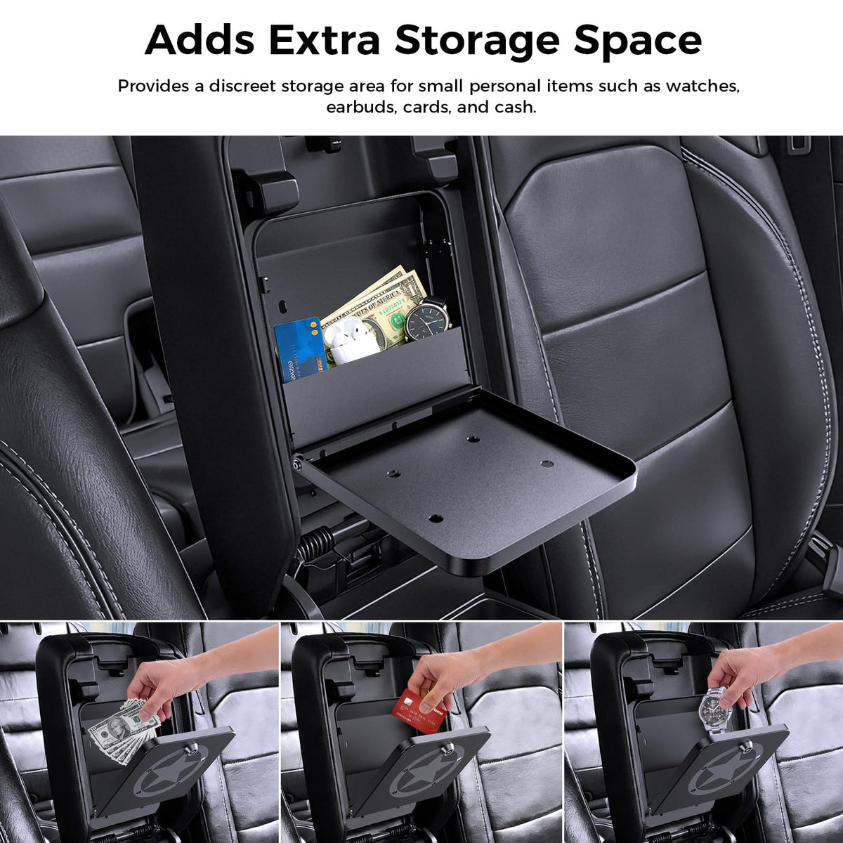 DIAMOOKY lock and key detail highlighting secure lockable compartment benefit