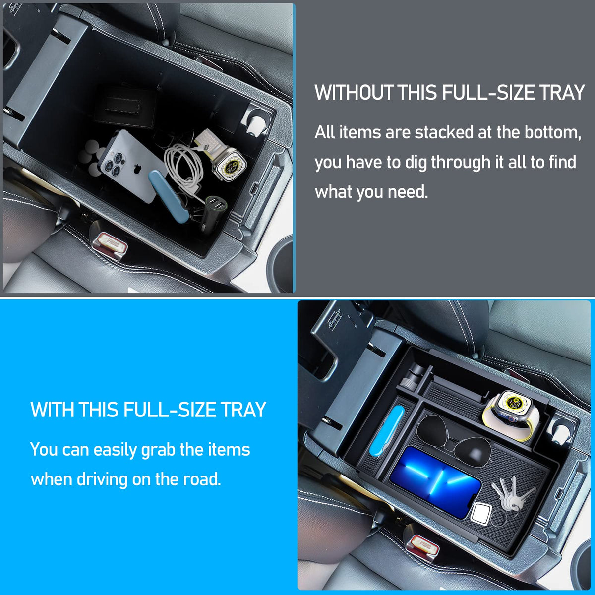 DIAMOOKY lower compartment storing wallet and documents for secure private storage
