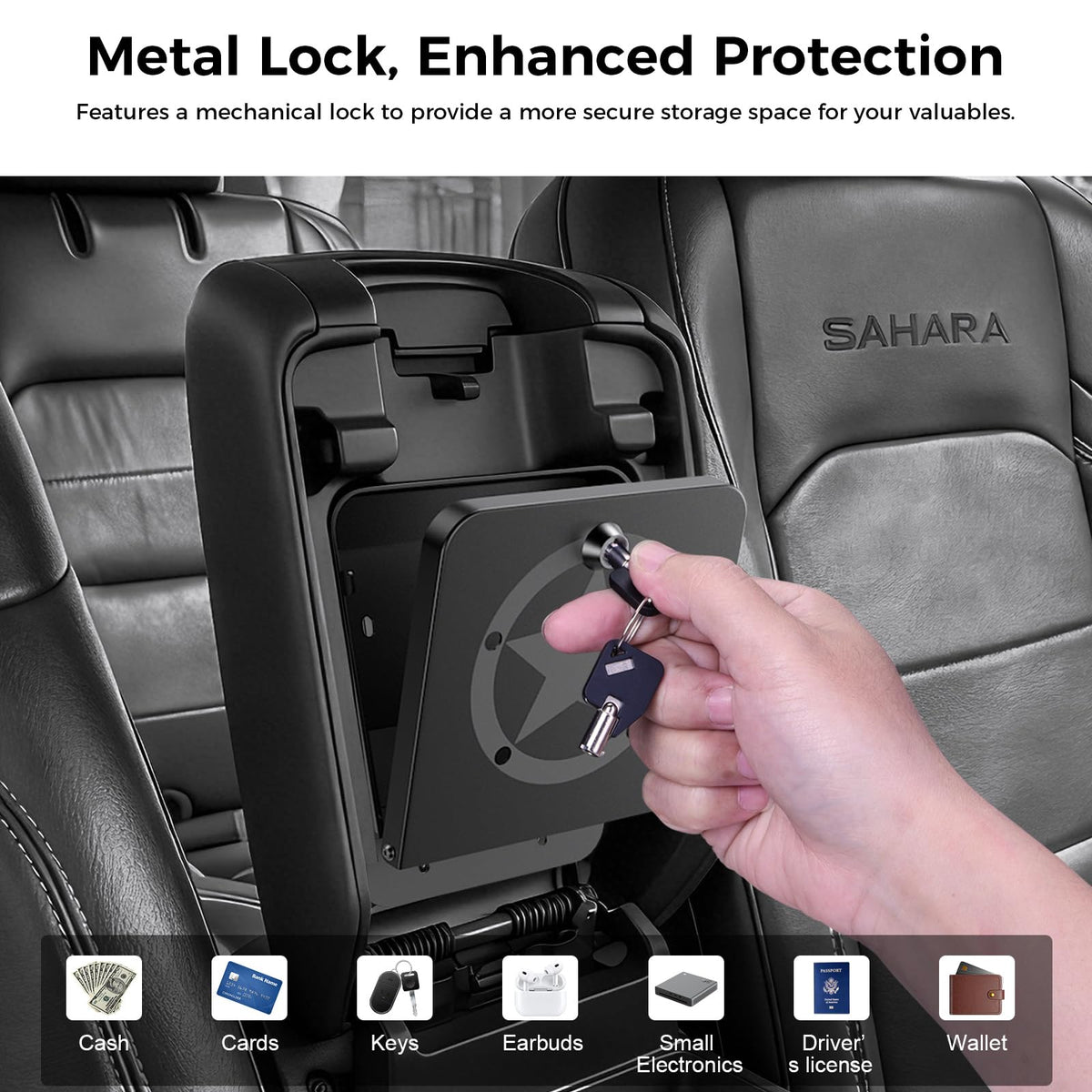 DIAMOOKY open compartment with phone and wallet showing organized concealed storage benefit