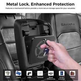 DIAMOOKY open compartment with phone and wallet showing organized concealed storage benefit