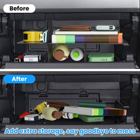 DIAMOOKY textured rubber tray liner detail reducing item movement and interior noise