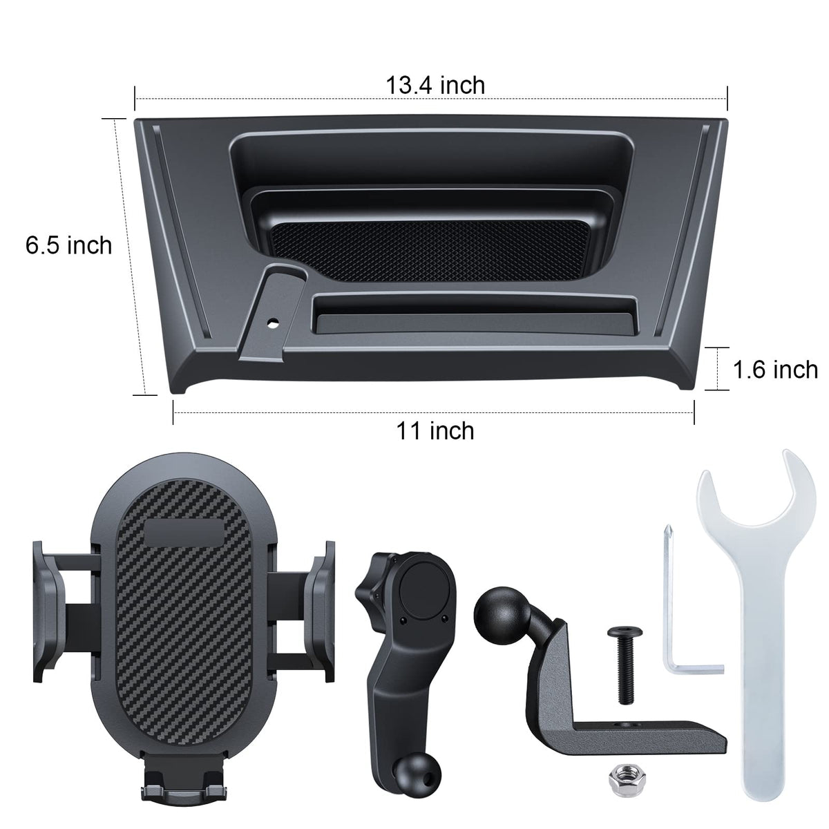 DIAMOOKY size comparison showing phone fit and compatibility benefit