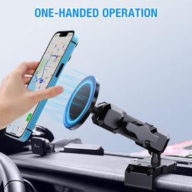 DIAMOOKY mount beside smartphone showing compact size advantage