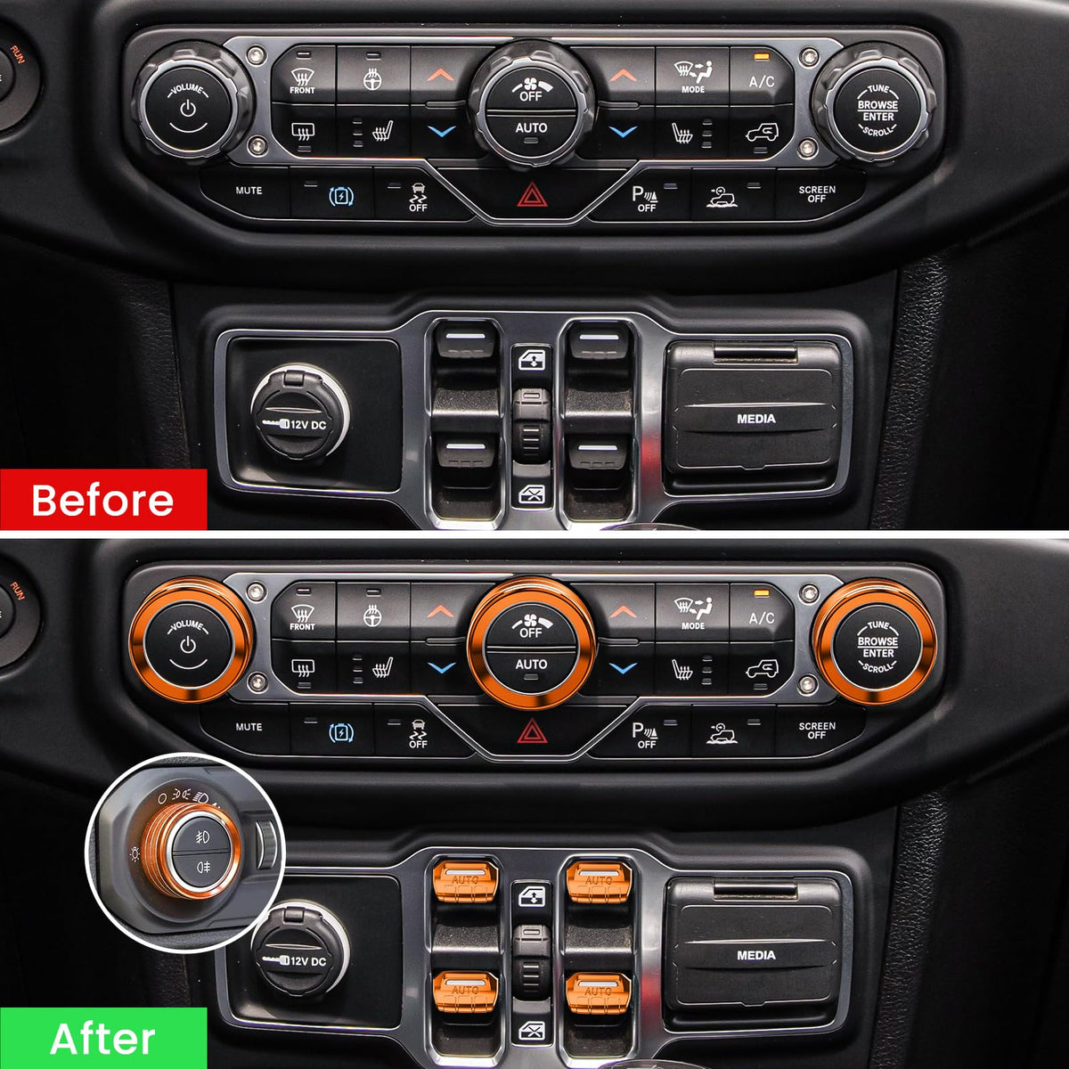 DIAMOOKY window switch cover detail protecting buttons while improving aesthetics