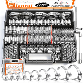 Dianrui front case open showing organized clamps and tools for quick access