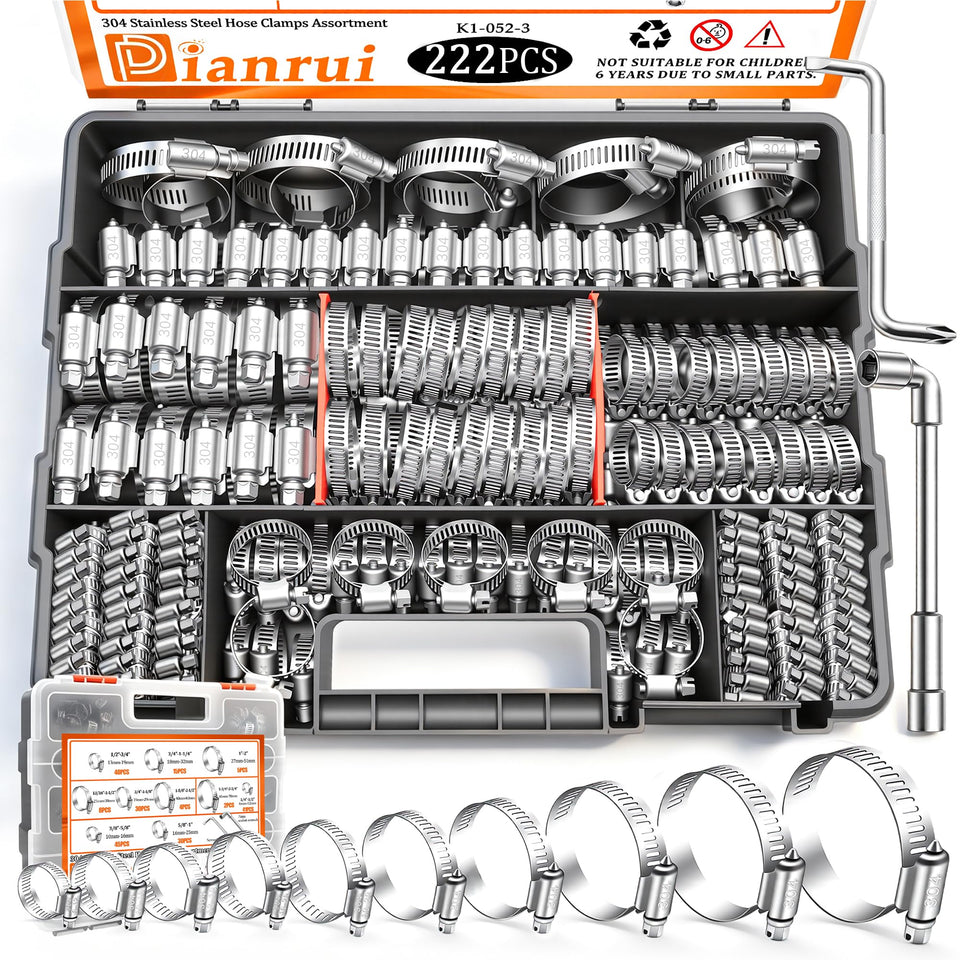 Dianrui front case open showing organized clamps and tools for quick access