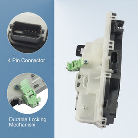 DICMIC actuator installed in door latch demonstrating correct fit and function