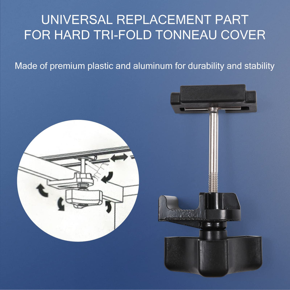 DICMIC close-up of rear clamp highlighting durable construction for secure hold