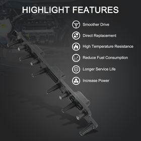 DICMIC coils installed on a Jeep Wrangler engine illustrating direct-fit ease