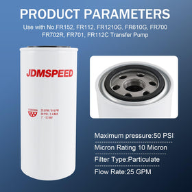 DICMIC macro of filter media inside F1810PM0 highlighting 10 micron filtration performance