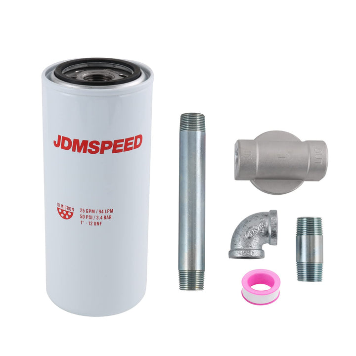 DICMIC front assembly showing filter kit installed for improved pump protection